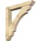 Ekena Millwork Olympic Slat Rough Sawn Bracket w/ Offset Brace, Douglas Fir, 6"W x 38"D x 38"H BKT0604X38X38OLY06RDF - alternate 1